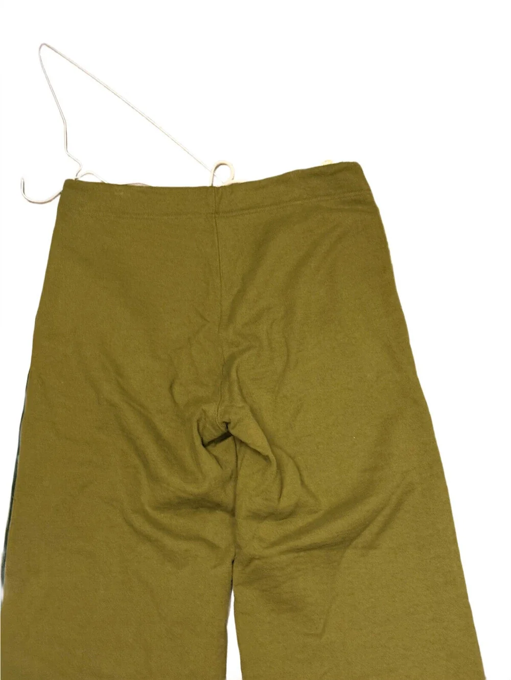Veneda Carter Los Angeles Green Wide leg Sweat pants Drawstring Cotton M/L x35
